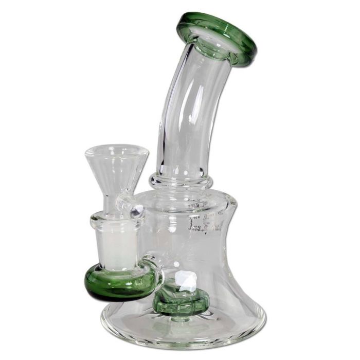 Glazen Mini Bong voor Dabs & Wiet (Black Leaf) main product photo
