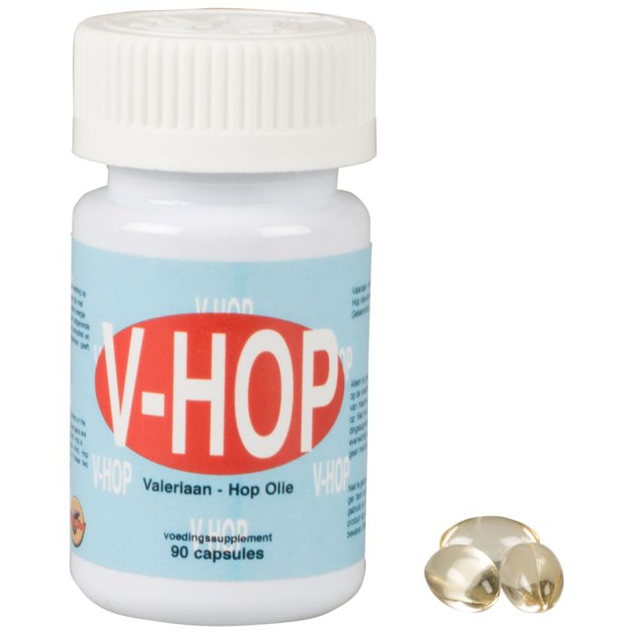 V-HOP Valeriaan/Hop Olie (McSmart) 90 capsules main product photo