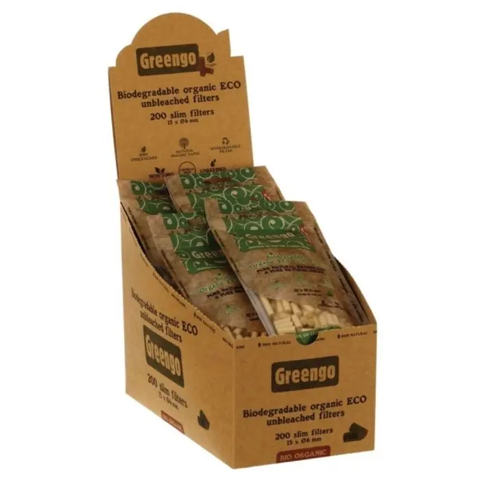 Slim Tipjes / Filters Organic (Greengo) 15 mm