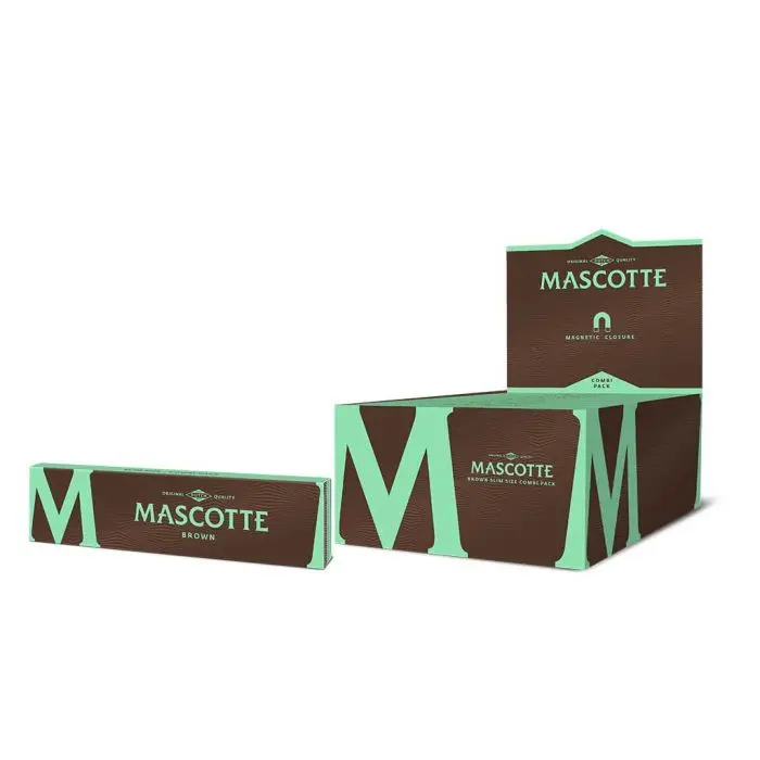 Mascotte Brown Vloei & Tips | King-Size Slim Magnet