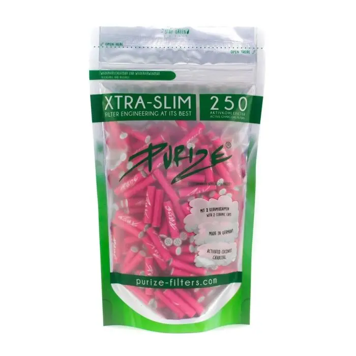 Actieve Koolstoffilters Xtra Slim 5,9 x 26,9 mm (Purize) 250 stuks