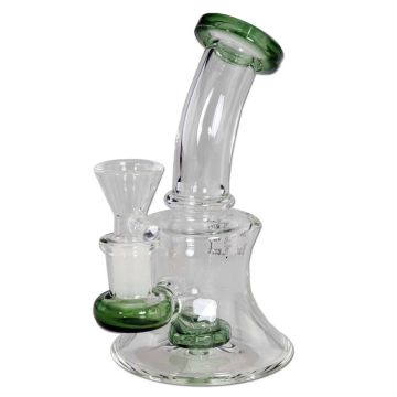 Glazen Mini Bong voor Dabs & Wiet (Black Leaf) 2 in 1