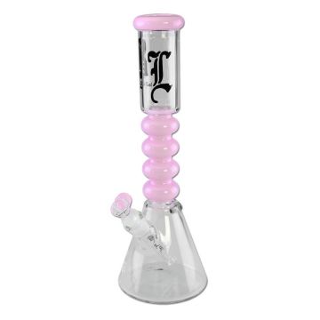 Glazen Diffuser Ice Bong (Black Leaf) 