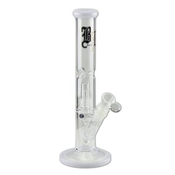 Glazen Ice Bong | Cylinder (Black Leaf)