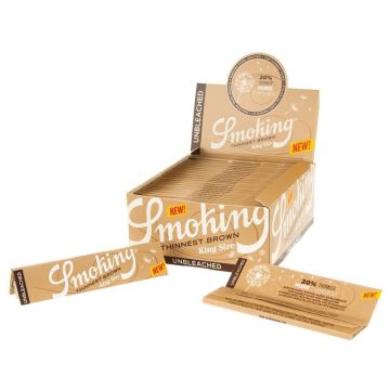 Smoking Brown Thinnest Vloei | King-Size Slim