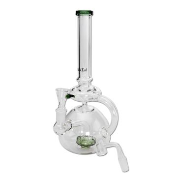 Glazen Wiet & Dab Bong | Recycler Perco (Black Leaf)